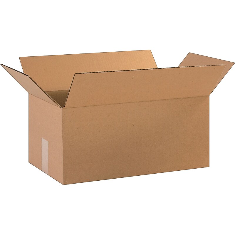 18" x 10" x 8" Shipping Boxes, 32 ECT, Brown, 25/Bundle (18108) image 1