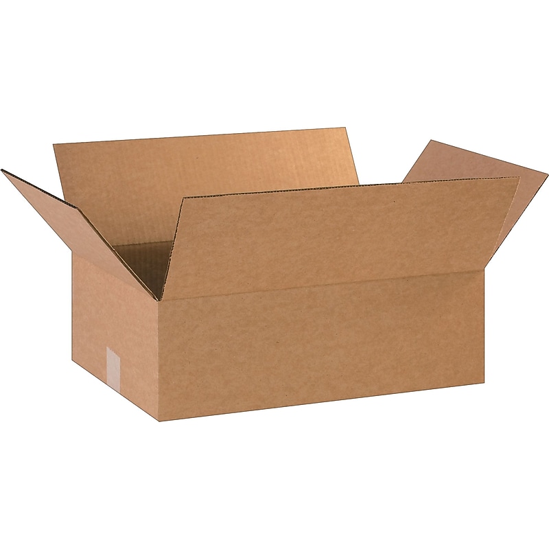 18" x 12" x 6" Standard Shipping Boxes, 32 ECT, Kraft, 25/Bundle (181206) image 1