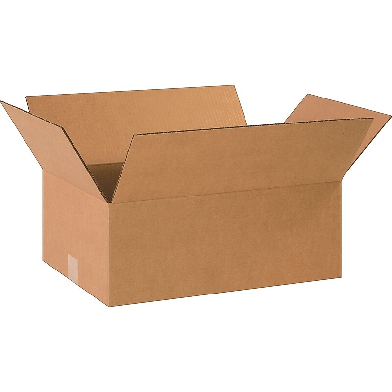 18" x 12" x 7" Shipping Boxes, 32 ECT, Brown, 25/Bundle (18127) image 1