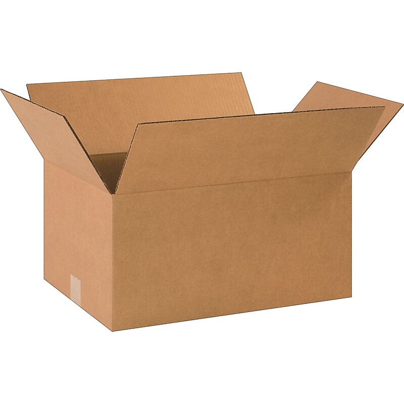 18" x 12" x 9" Shipping Boxes, 32 ECT, Brown, 25/Bundle (18129) image 1