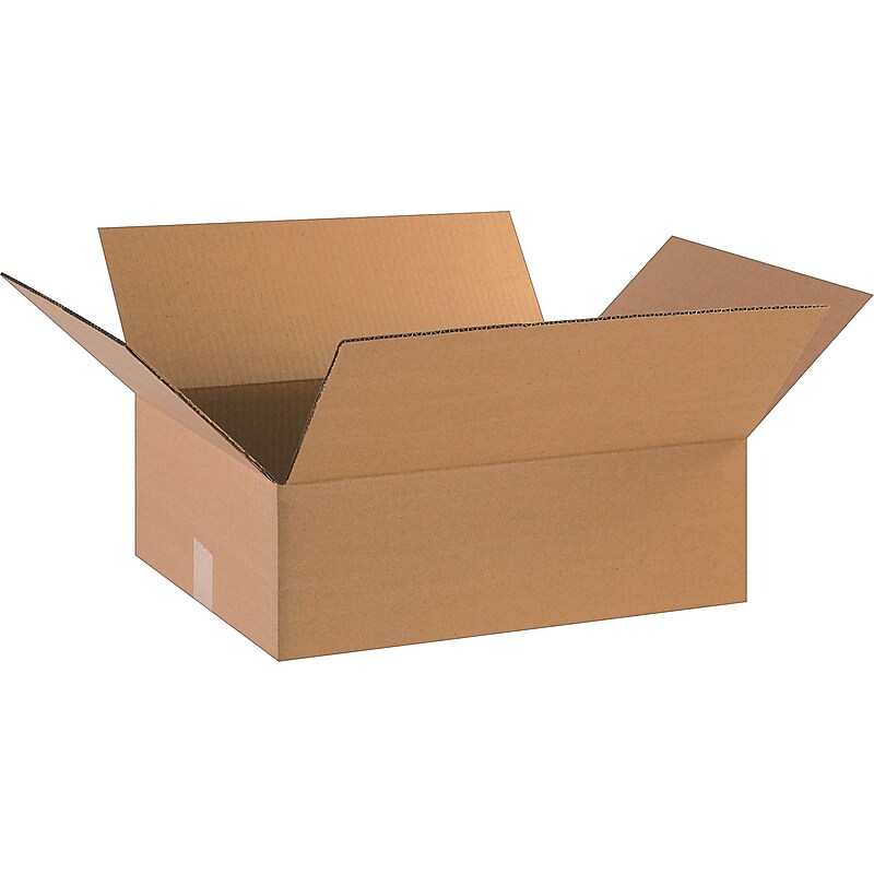18" x 14" x 6" Shipping Boxes, 32 ECT, Kraft, 25/Bundle (BS181406) image 1