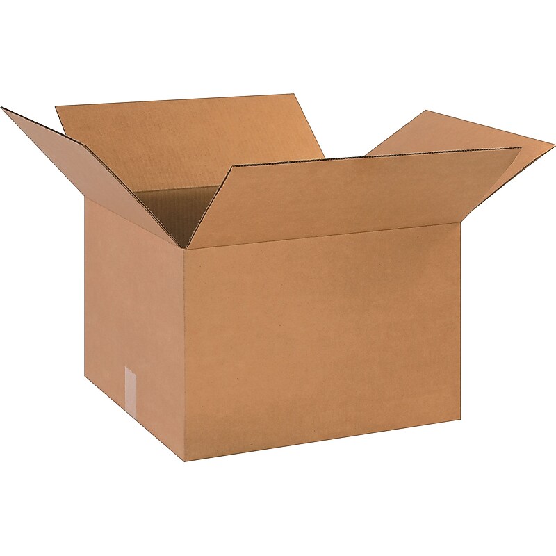 18" x 16" x 12" Shipping Boxes, 32 ECT, Kraft, 25/Bundle (BS181612) image 1
