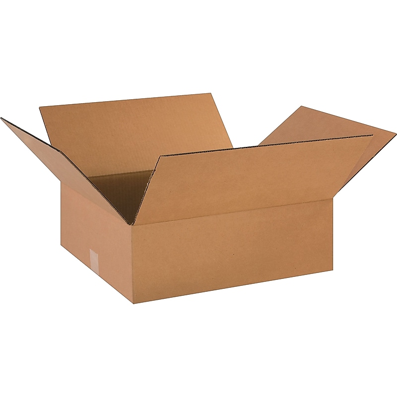 18" x 16" x 6" Shipping Boxes, 32 ECT, Brown, 25/Bundle (18166) image 1