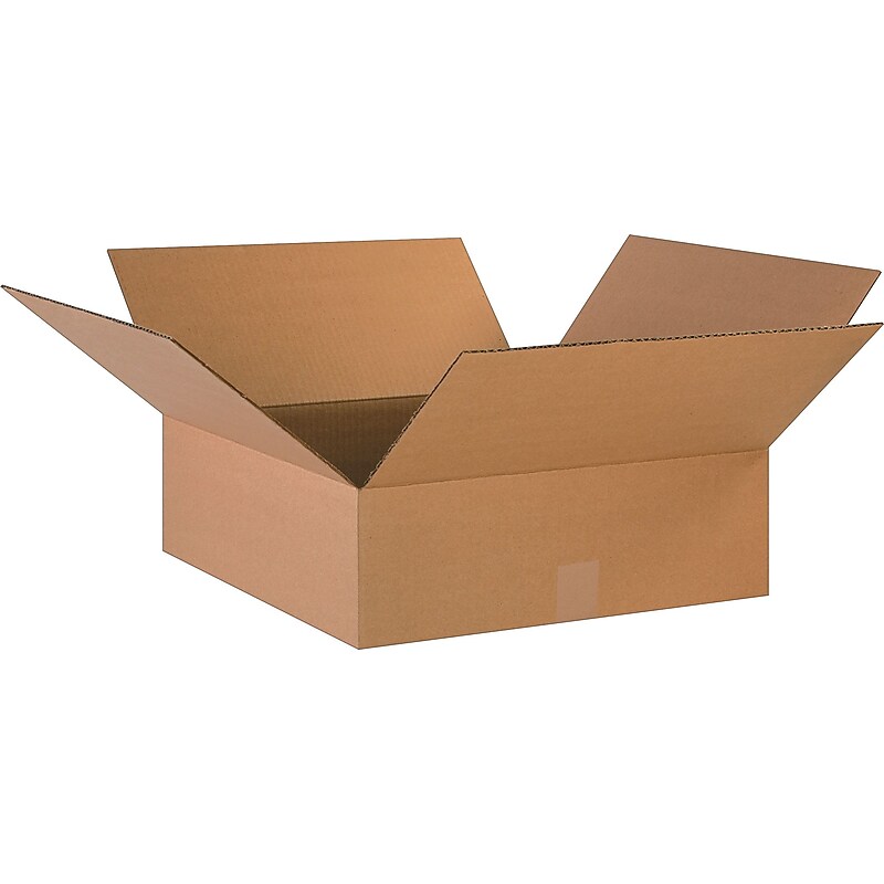 18" x 18" x 6" Corrugated Kraft Boxes, 25/Bundle (BS181806X) image 1