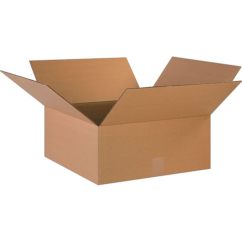18" x 18" x 8" Shipping Boxes, 32 ECT, Brown, 25/Bundle (18188) image 1