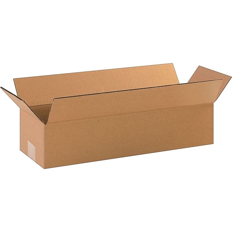 18" x 6" x 4" Shipping Boxes, 32 ECT, Brown, 25/Bundle (1864) image 1
