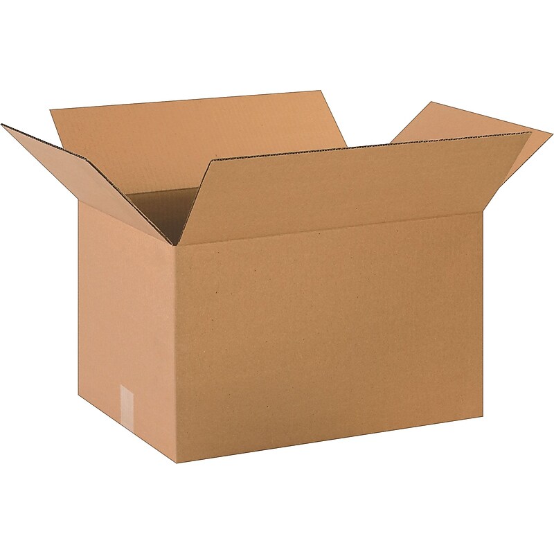 20" x 14" x 12" Shipping Boxes, 32 ECT, Brown, 240/Pallet (201412PL) image 1