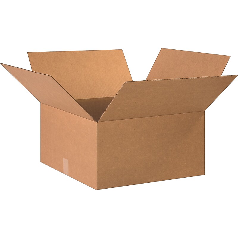 20" x 20" x 10" Shipping Boxes, 32 ECT, Kraft, 15/Bundle (BS202010) image 1