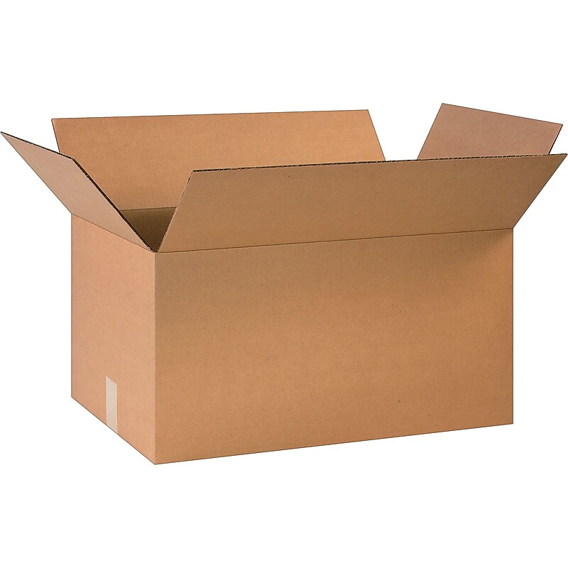 24" x 14" x 12" Shipping Boxes, 32 ECT, Kraft, 20/Bundle (BS241412) image 1