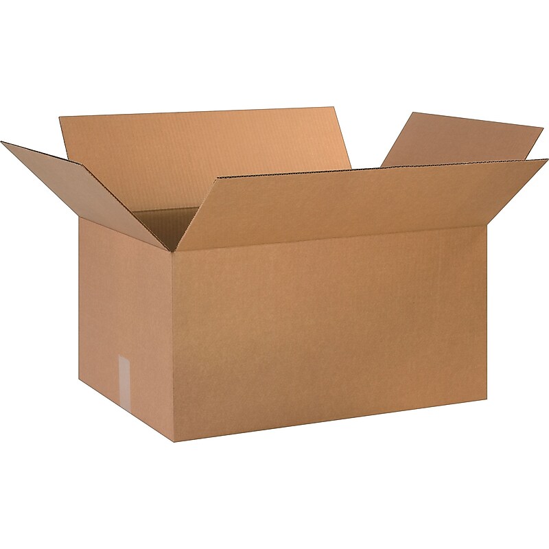 24" x 16" x 12" Corrugated Kraft Boxes, 25/Bundle (BS241612X) image 1