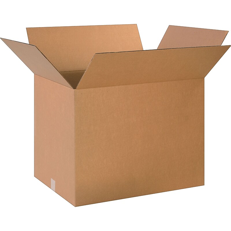 24" x 18" x 18" Standard Shipping Boxes, 32 ECT, Kraft, 10/Bundle (241818) image 1