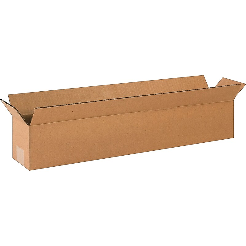 24" x 4" x 4" Shipping Boxes, 32 ECT, Brown, 25/Bundle (2444) image 1