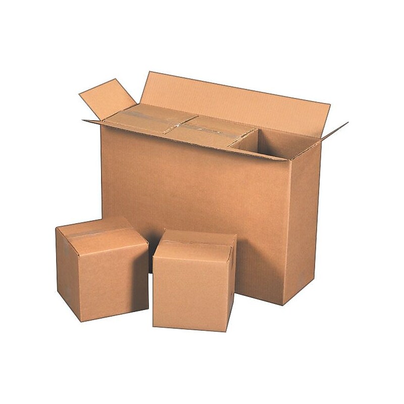 25.13" x 8.38" x 17.5" Shipping Boxes, 32 ECT, Brown, 15/Bundle (25817) image 1