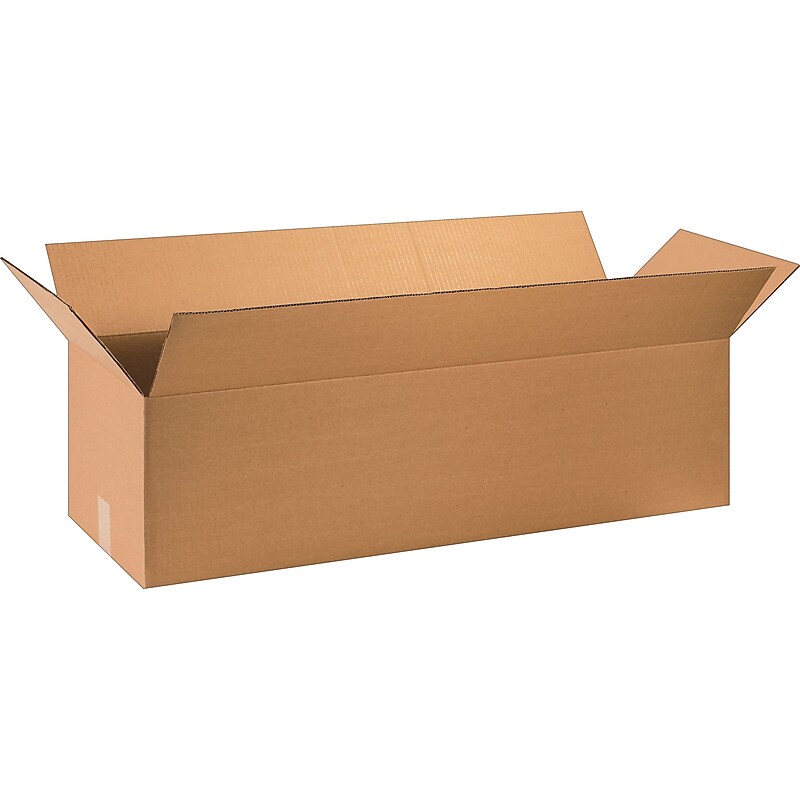 36" x 12" x 10" Shipping Boxes, 32 ECT, Brown, 15/Bundle (361210) image 1