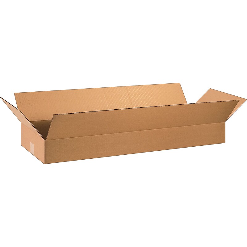 36" x 12" x 4" Shipping Boxes, 32 ECT, Brown, 20/Bundle (36124) image 1