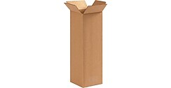 4" x 4" x 12" Shipping Boxes, 32 ECT, Brown, 25/Bundle (4412)