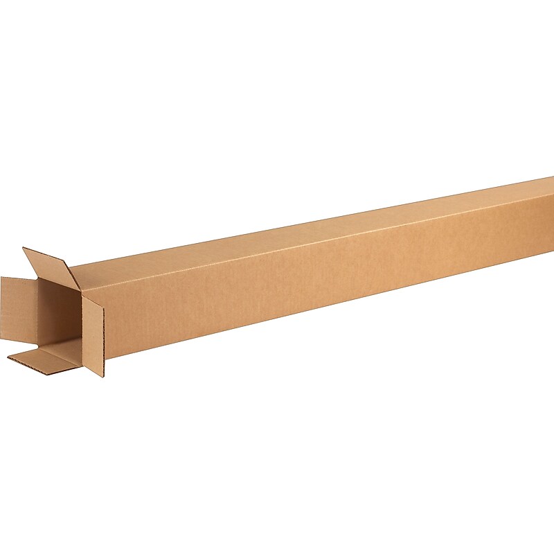 4" x 4" x 60" Shipping Boxes, 32 ECT, Brown, 25/Bundle (4460) image 1