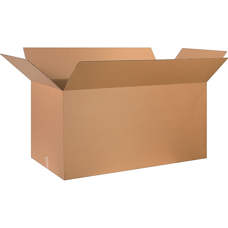 48" x 24" x 24" Shipping Boxes, 32 ECT, Brown, 10/Bundle (482424) image 1