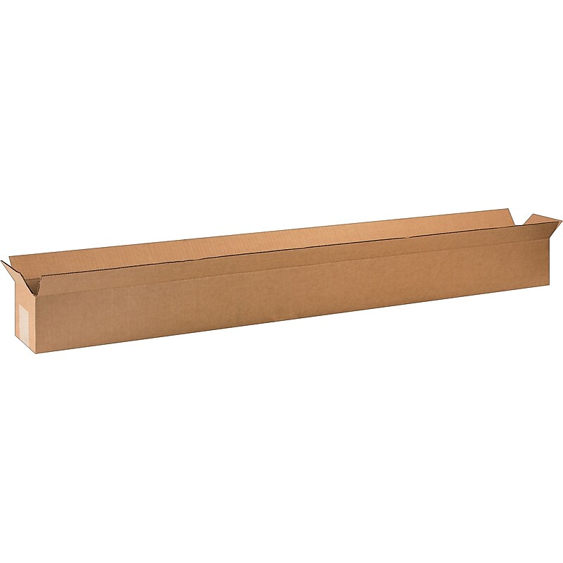 48" x 4" x 4" Shipping Boxes, 32 ECT, Brown, 25/Bundle (4844) image 1