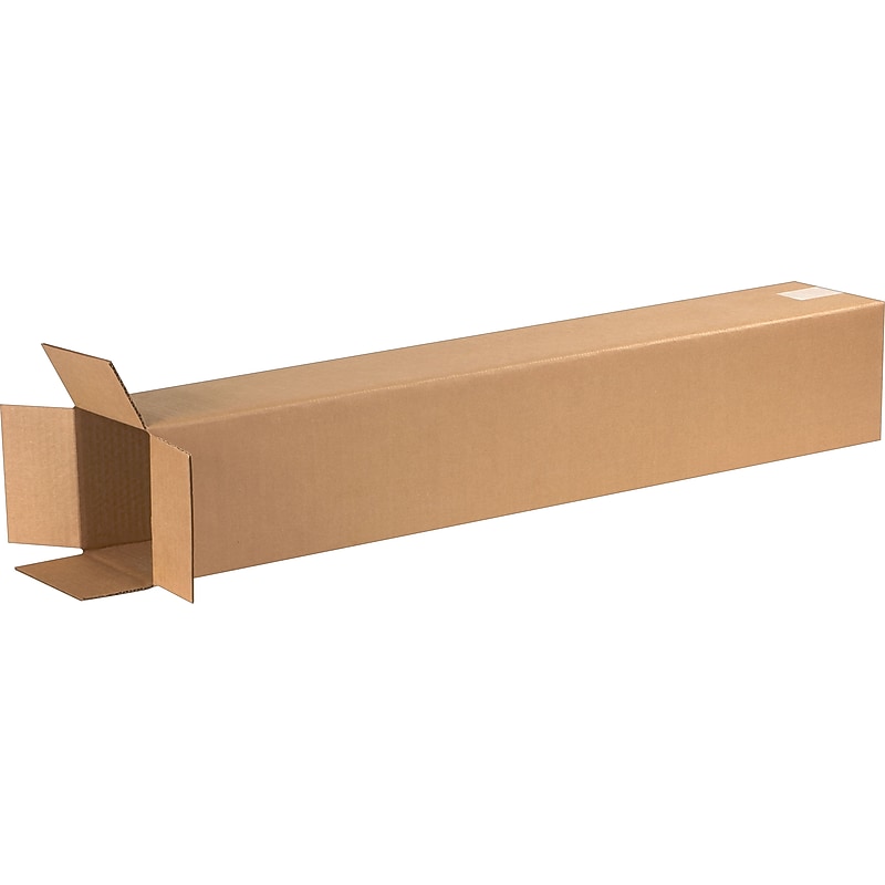 6" x 6" x 40" Shipping Boxes, 32 ECT, Brown, 25/Bundle (6640) image 1