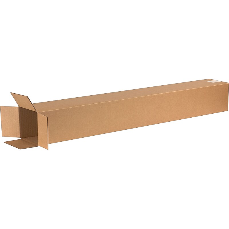6" x 6" x 48" Corrugated Kraft Boxes, 25/Bundle (BS060648X) image 1