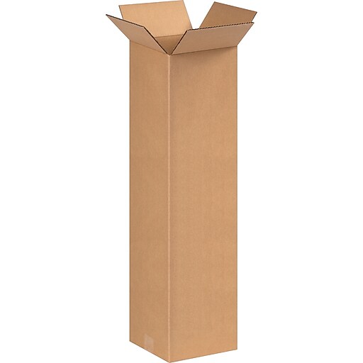 Brown 25/Bundle ECT-32 8 1/2 x 8 1/2 x 12" Multi-Depth Corrugated Boxes 