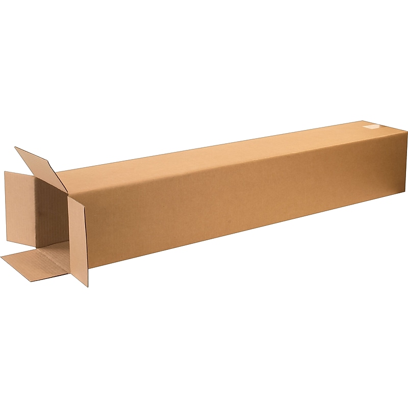8" x 8" x 48" Shipping Boxes, 32 ECT, Kraft, 20/Pack (BS080848X) image 1