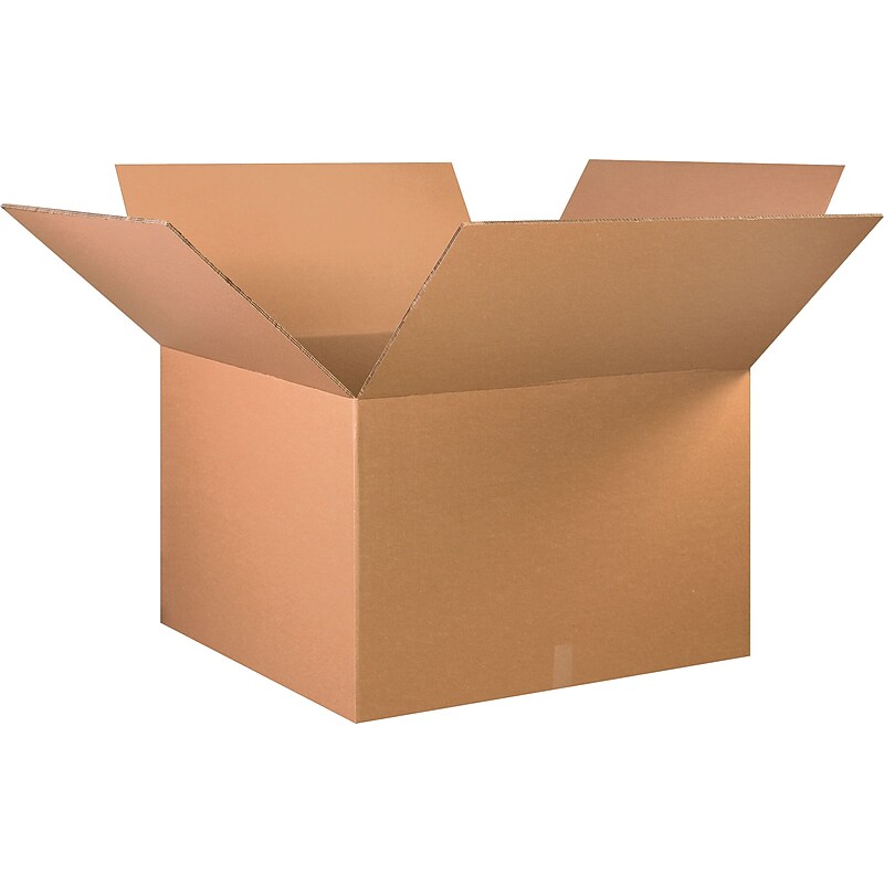 36" x 36" x 24" Heavy-Duty Double Wall Boxes, 48 ECT, Kraft, 5/Bundle (BS363624HDDW) image 1