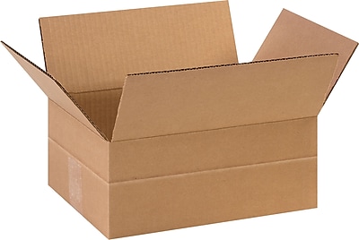 11.75" x 8.75" x 4.75" Multi-Depth Shipping Boxes, Brown, 25/Bundle (MD1184SC)