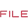 Offistamp Pre-Inked Stamp, "FILE", Red Ink (034513)~#|#~s0196200_sc7