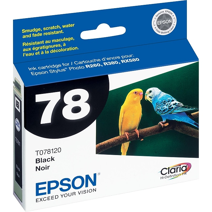 Epson T78 Black Standard Yield Ink Cartridge (T078120) | Staples