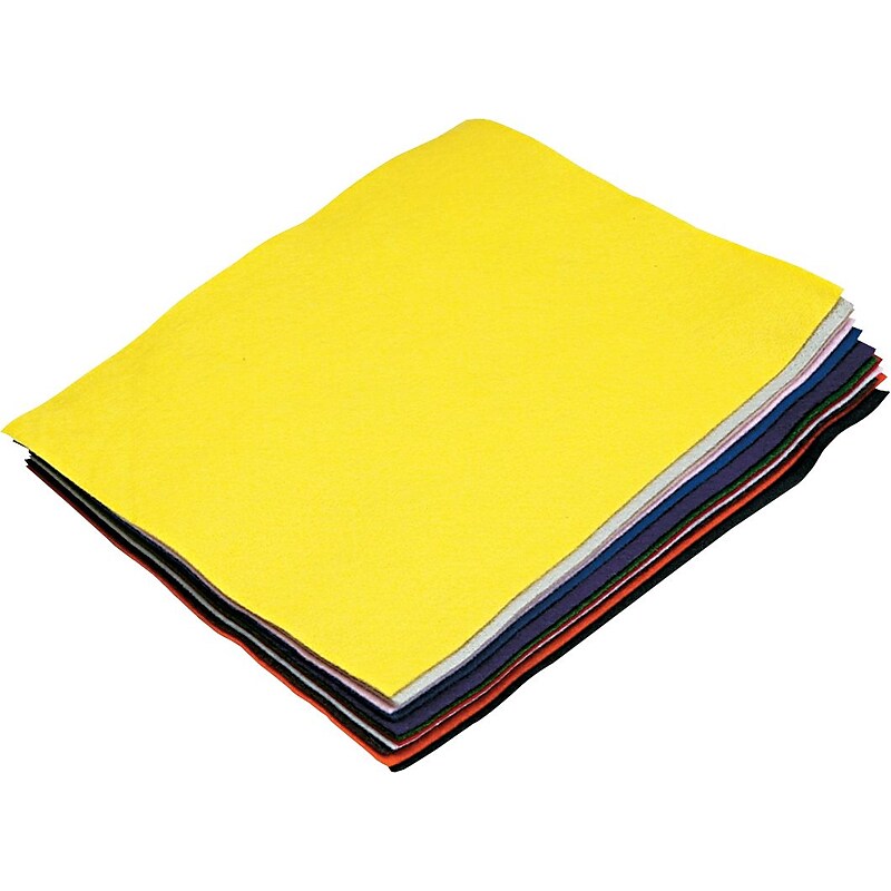 Chenille Kraft Company Creativity Street Felt Sheet Pack, Assorted Colors, 12 Sheets/Pk image 1
