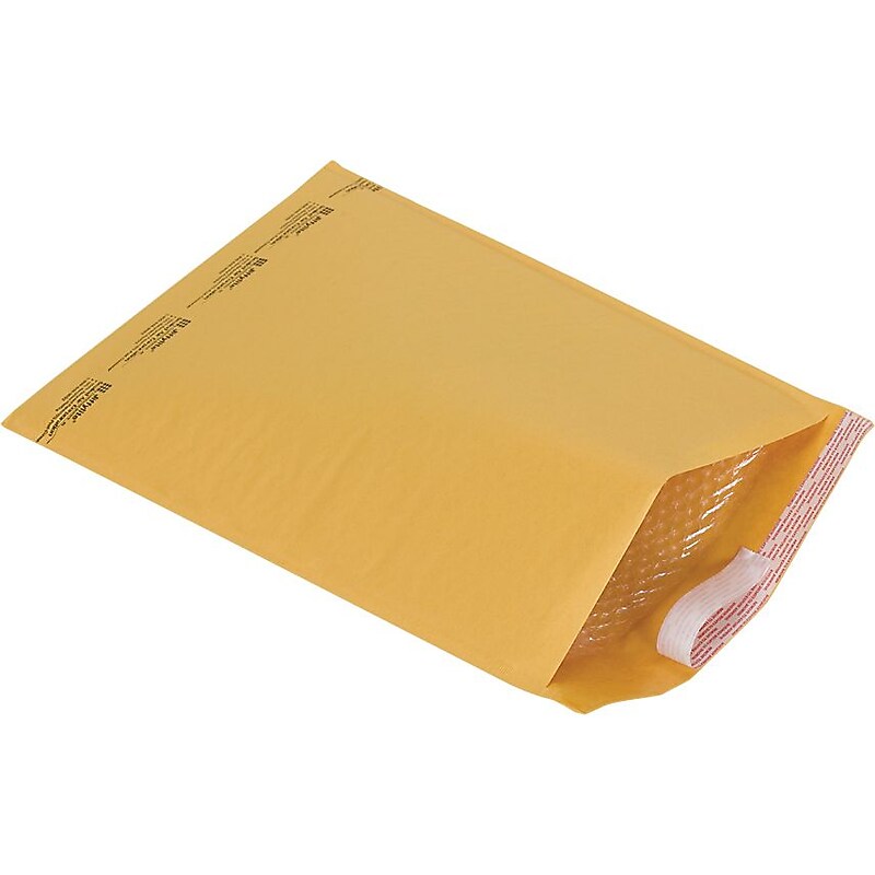 12-1/2" x 18" Gold Kraft Bubble Mailer, #6 (51592-CC) image 1