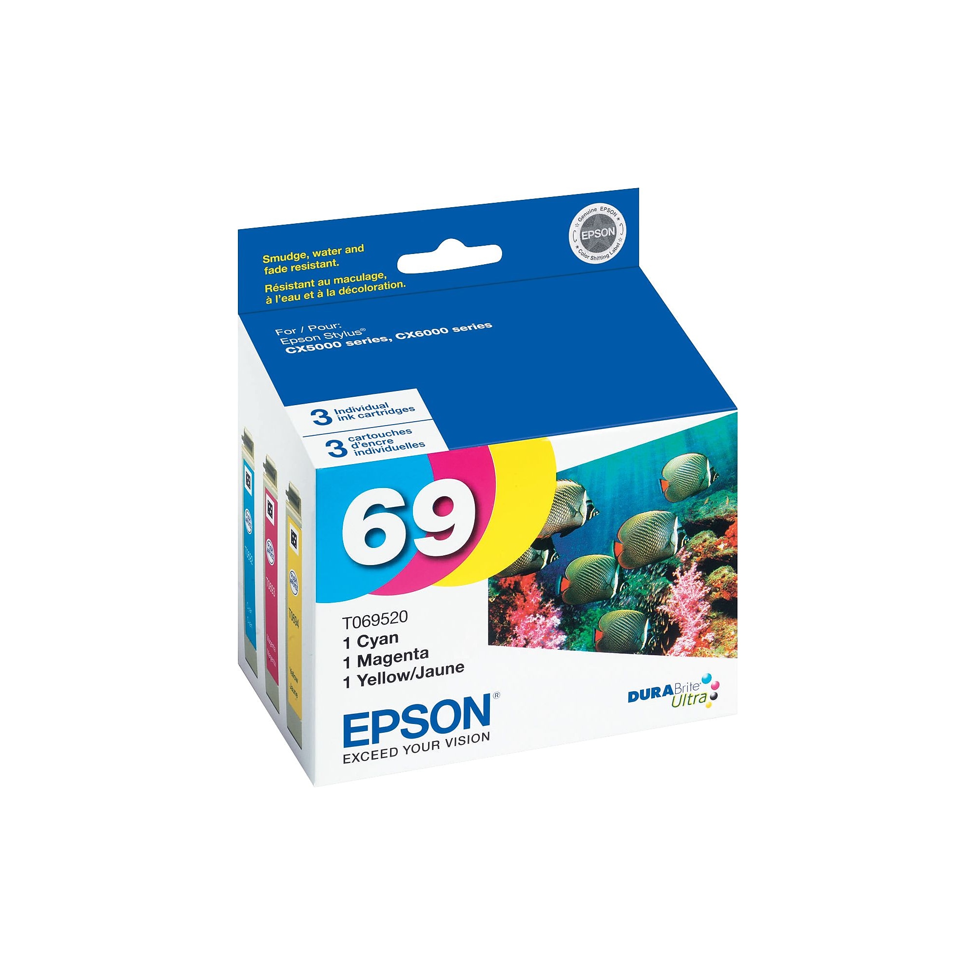 Epson T69 Cyan/Magenta/Yellow Standard Yield Ink Cartridge, 3/Pack Sansujyuku sansujyuku.com