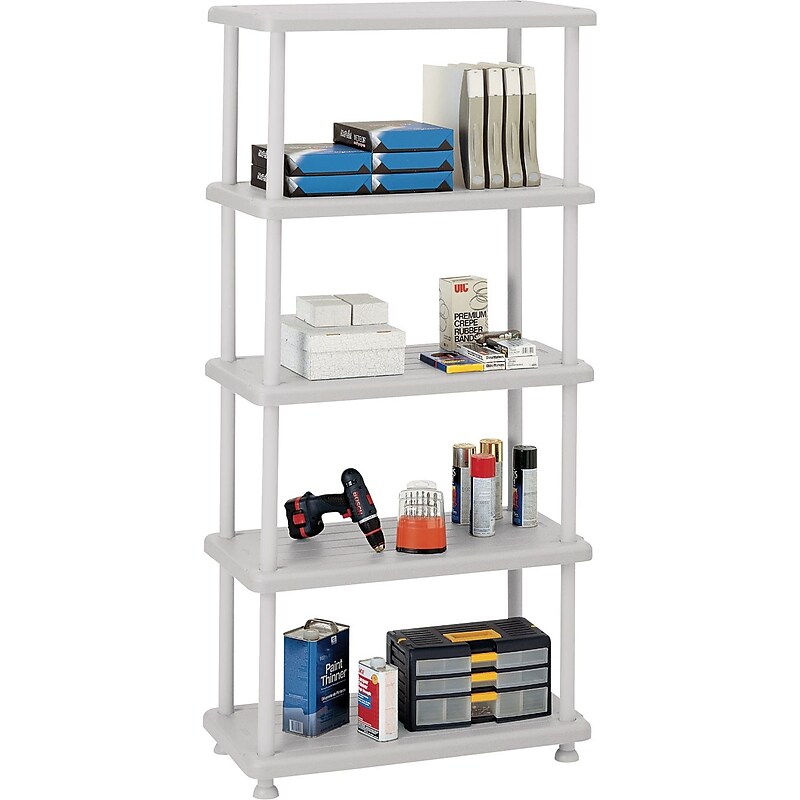 ICEBERG Rough 'N Ready 5-Shelf Polyethylene Stand Alone, 36", Black (20853) image 1