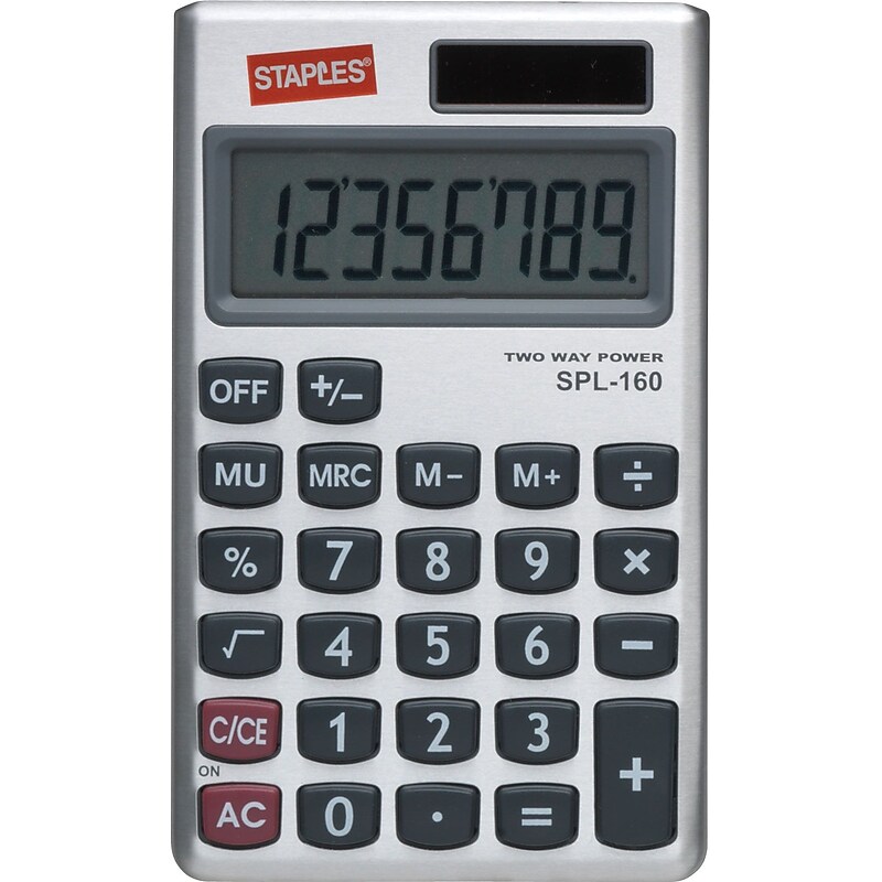 Staples SPL-160 8-Digit Display Calculator image 1