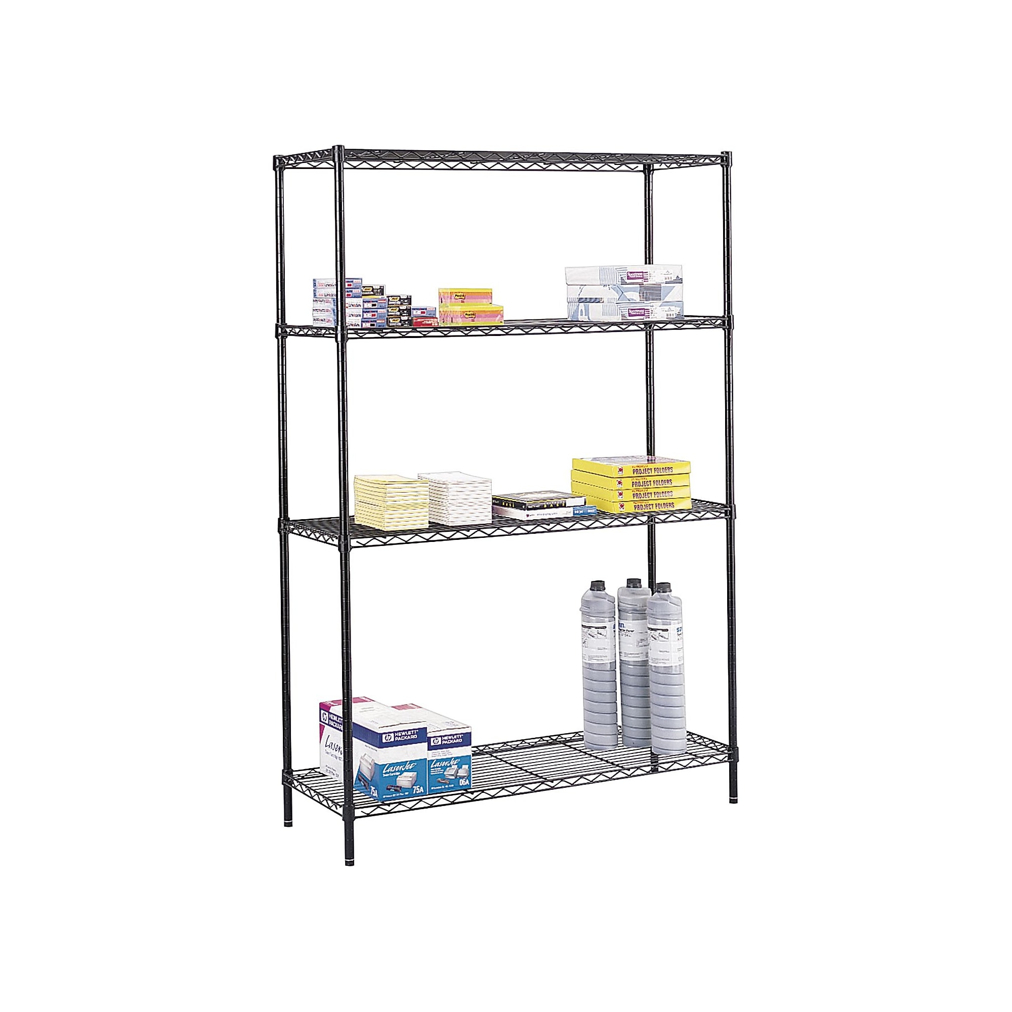 Safco Commercial 2-Shelf Wire Unit, 48″, Black (5241BL) Sansujyuku sansujyuku.com