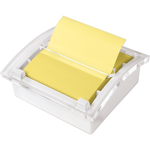 Postit® PopUp Note Dispenser with White Base, 3" x 3", Designer