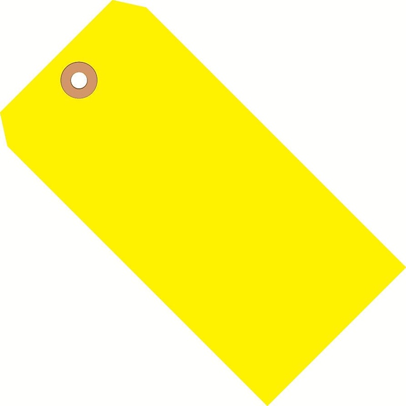 Yellow Shipping Tags, #3, 3-3/4" x 1-7/8", 1000/Case image 1