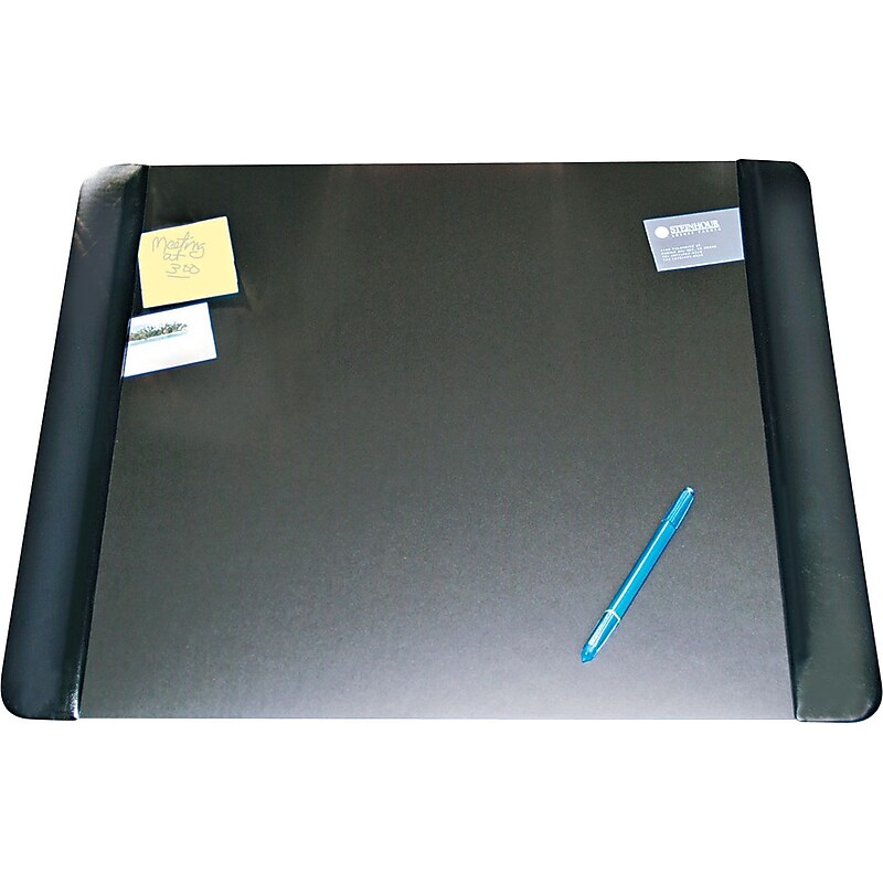 Artistic Anti-Slip Vinyl Desk Pad with Side Rail, 19" x 24", Black (AOP413841) image 1