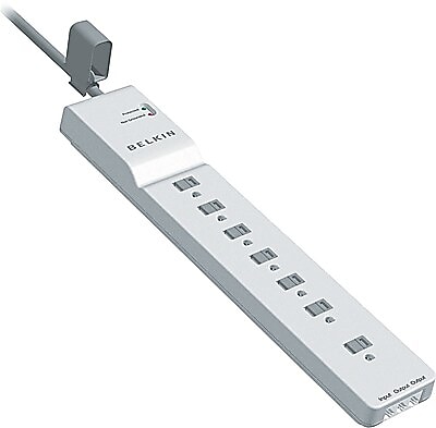 Belkin Home Series Surgemaster 7 Outlet Surge Protector, 12′ Cord, 2320 Joules (BE107200-12) Simolary simolary.com