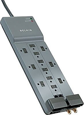 Belkin Professional 12-Outlet Surge Protector, 10′ Cord, 4120 Joules, Dark Gray (BE112234-10) Simolary simolary.com