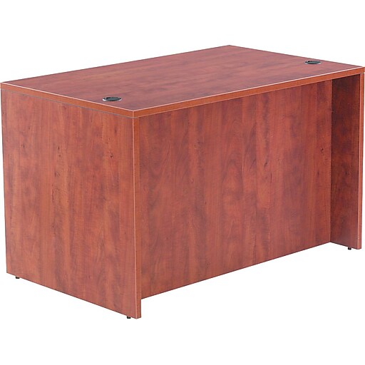 Alera Valencia 48" Desk Shell, Medium Cherry, 29 1/2"H x 48"W x 30"D at
