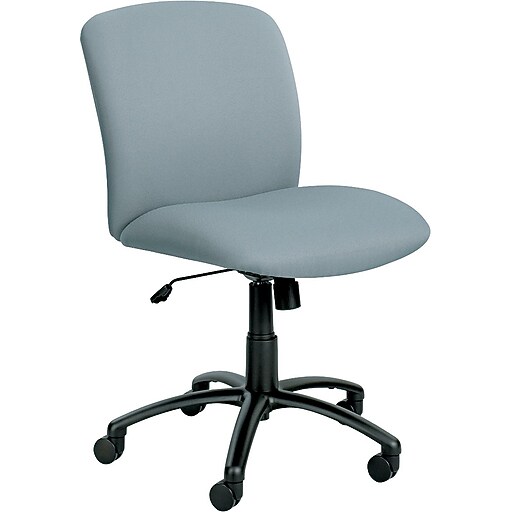 Safco Big & Tall Fabric Computer and Desk Office Chair, Armless, Gray