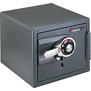 Sentry Home Fire-Safe Safe 3 Number Combination Lock .8 cu. ft. capacity, Gunmetal Gray, 12 9/16"W x 11 1/2"D x 9 5/8"H