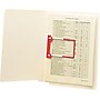 Smead U-Clip Bonded Fasteners, #1, Red/White, 100/Box (68260)~#|#~s0208126_sc7