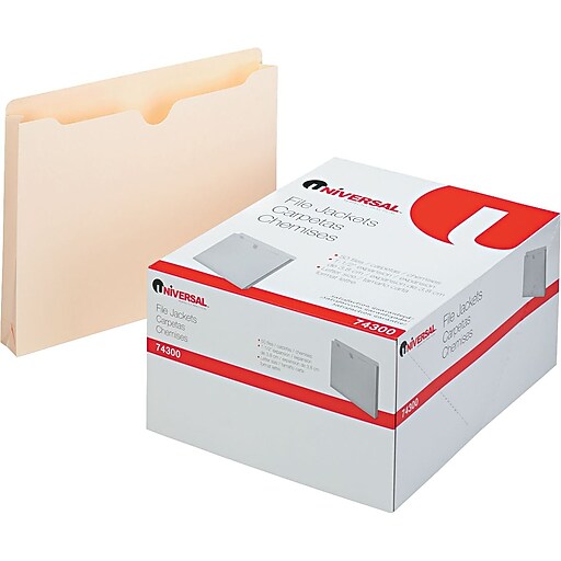 Shop Staples for Universal© File Jackets, 1 1/2" Expansion, Manila