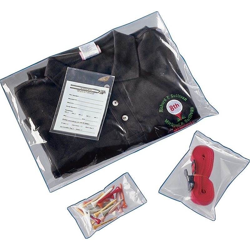 36" x 36" Layflat Poly Bags, 3 Mil, Clear, 100/Carton (PB947) image 1