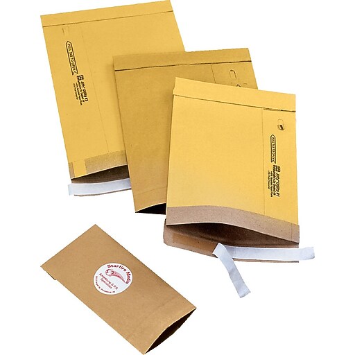 Open Ended Jiffy Utility Shipping Mailers, 6 Bag, 121/2" x 19", Brown