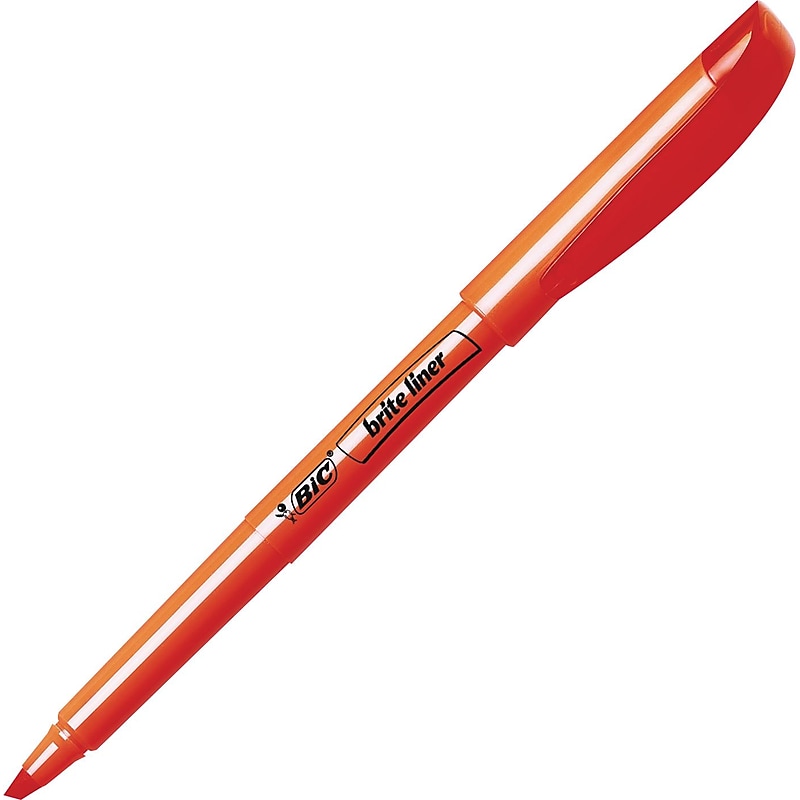 BIC Brite Liner Stick Highlighters, Chisel Tip, Orange, 216/Carton (BL11ORGCT) image 1